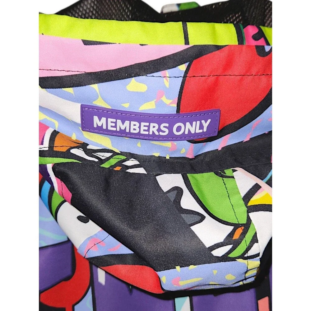 Members Only x Nickelodeon Rugrats Ren and Stimpy Hooded Windbreaker **FLAWS  S